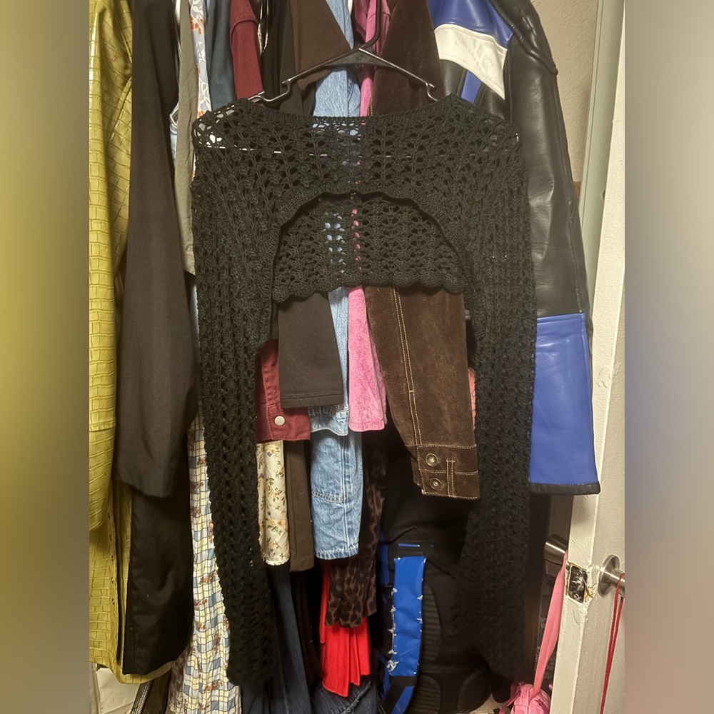 Black Crochet Women's Jacket